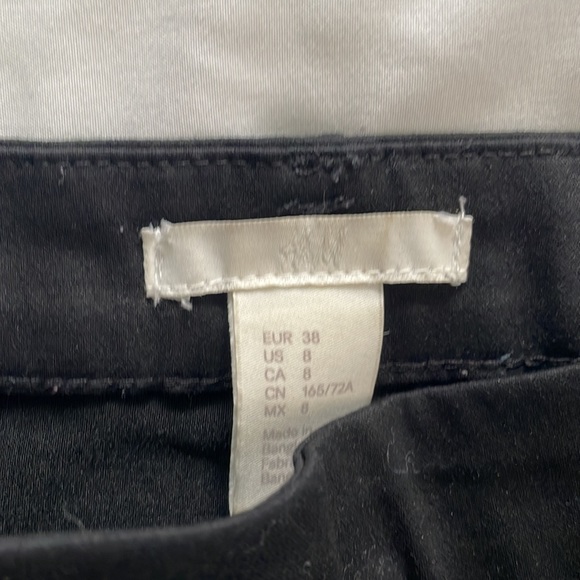 H&M Black Side Zip Dress Pants size 8 - Picture 2 of 2